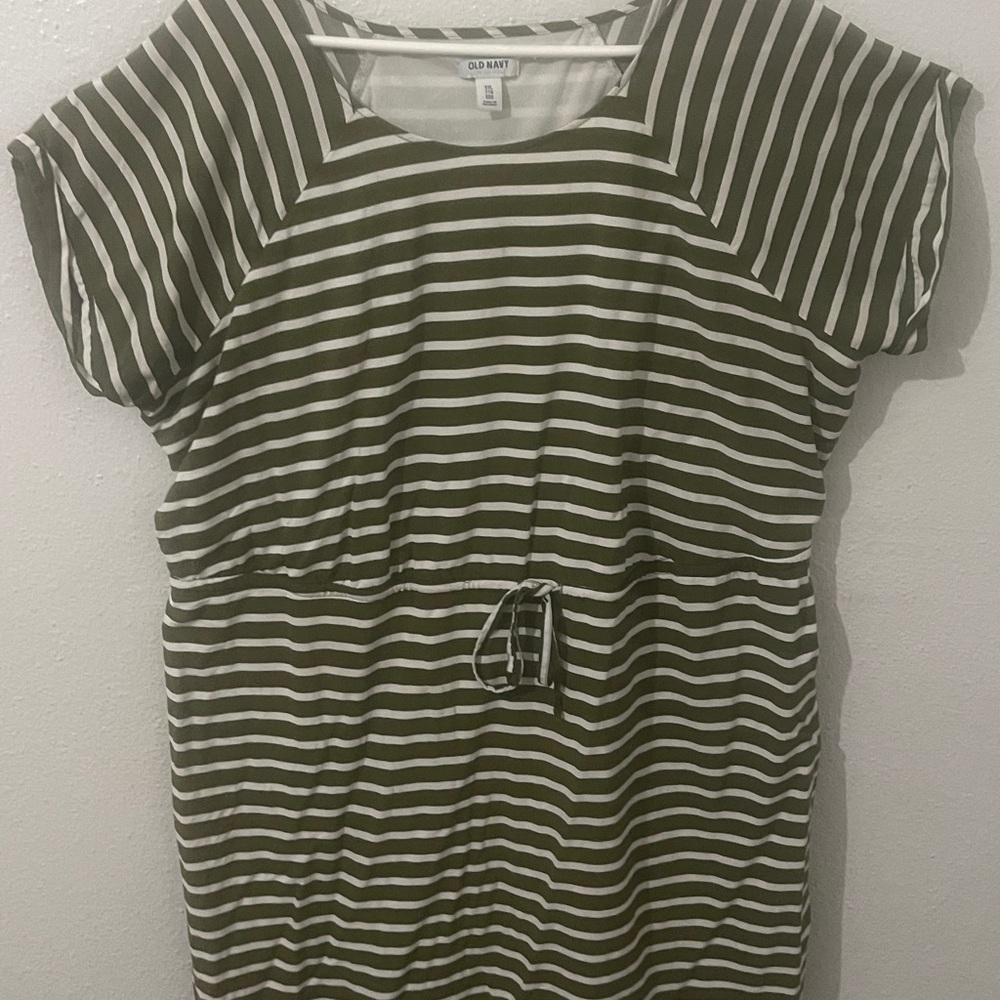 Old Navy Green and White Sailor Collar Tunic